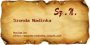 Szonda Nadinka névjegykártya